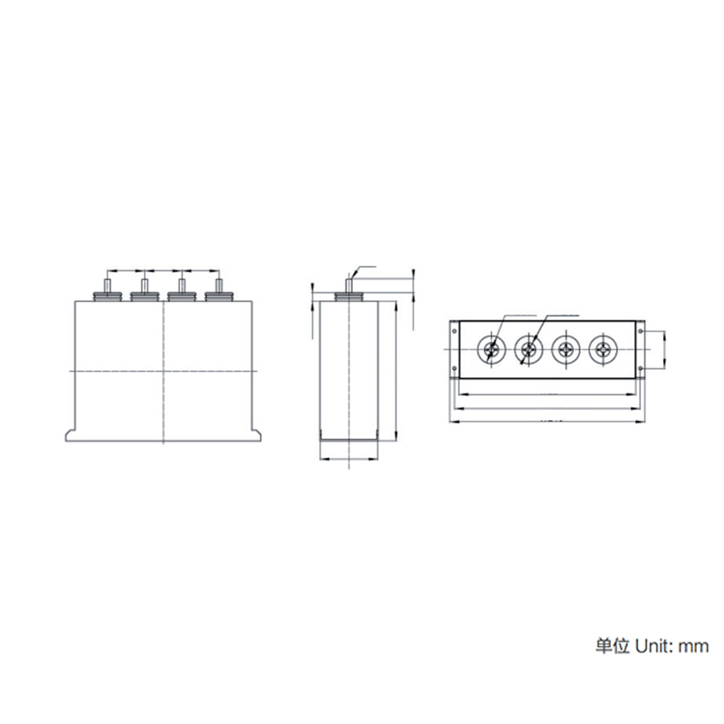 WDB series Dry Type DC-Link Capacitor for Power Electronics (Steel Case)